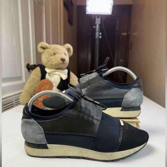 Balenciaga Other - BALENCIAGA Race Runners Leather Mesh Suede Neoprene Sneaker Sz 41 / 8 US
